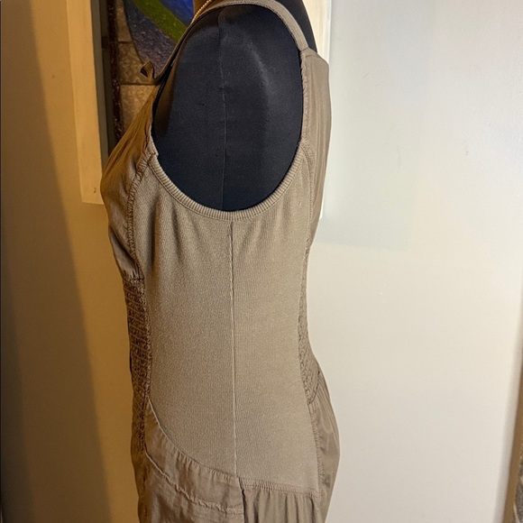 XCVI Mocha Brown Cropped Cotton Jumpsuit SZ Small - Picture 5 of 11